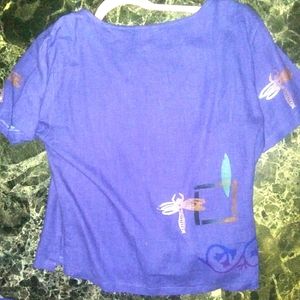 Hand-painted 100 percent linen blouse